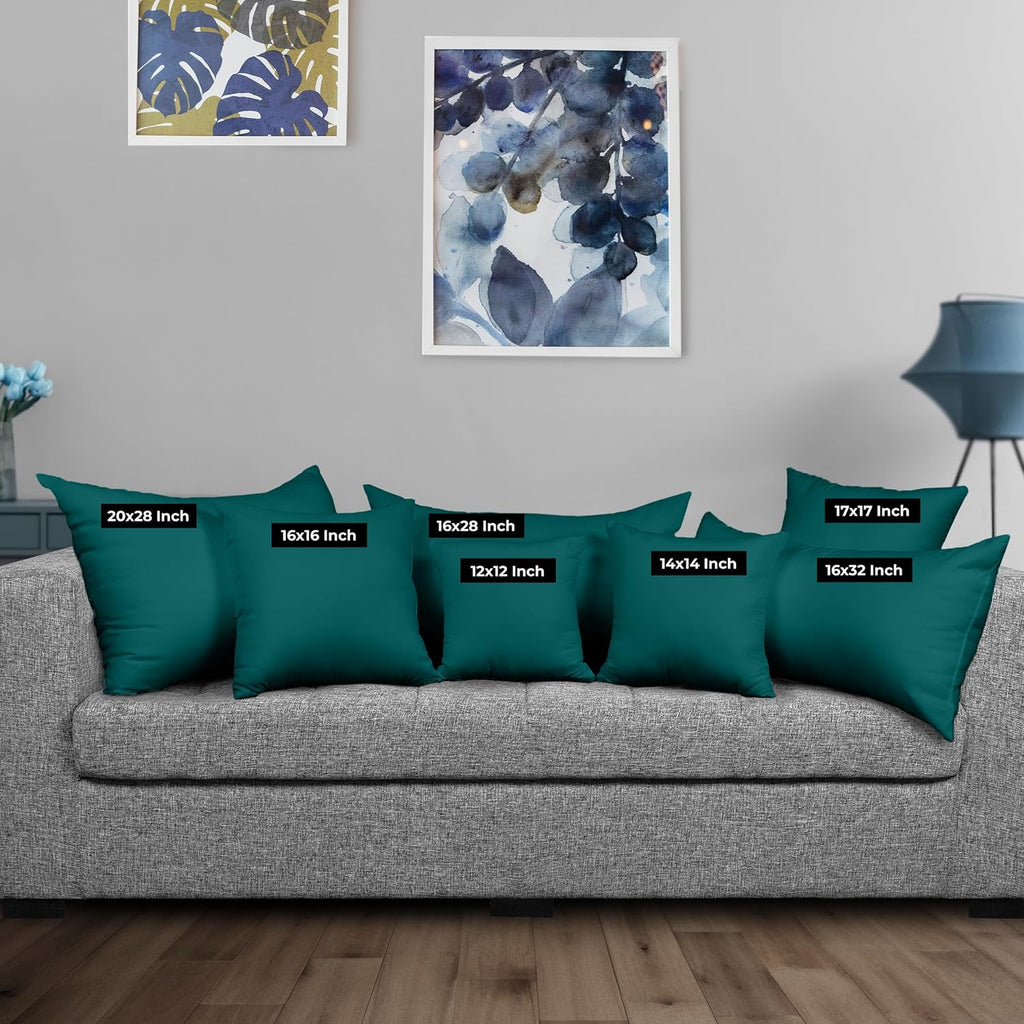 Utopia Bedding 16x16 Pillow Inserts - Set of 2 Dark Teal Decorative Cushions for Sofa & Bed - Soft & Fluffy
