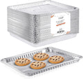 Skiennix Disposable Aluminum Foil Baking Sheets - Heavy Duty Nonstick Cookie Trays | 12.8” x 8.9” (25 Pack)