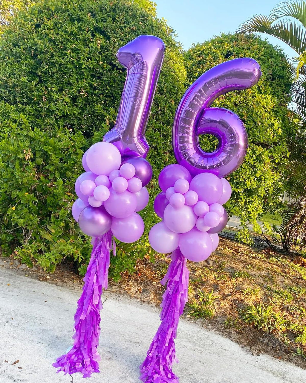 Skiennix 40-Inch Purple Number Balloons - Perfect for 2nd, 12th, 21st Birthday Celebrations & Events