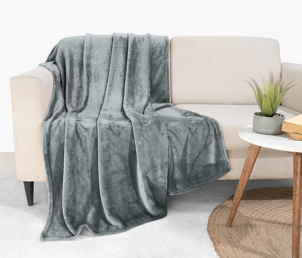 Utopia Bedding Fleece Blanket - Luxury Soft Microfiber Throw in Ash Grey | 50x60 Inch, Anti-Static Design