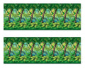 Beistle Jungle Trees Wall Backdrops, 4’ x 30’, 2 Pack – Photo Backdrop, Easy to Adhere Wall Covering, Tropical Party Decorations, Jungle Party Decorations, Greenery Backdrop, Party Decor