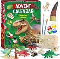 Dinosaur World Advent Calendar - 24 Days of Prehistoric Surprises with Dino Figurines & Fossil Dig | Perfect Christmas Gift for Kids