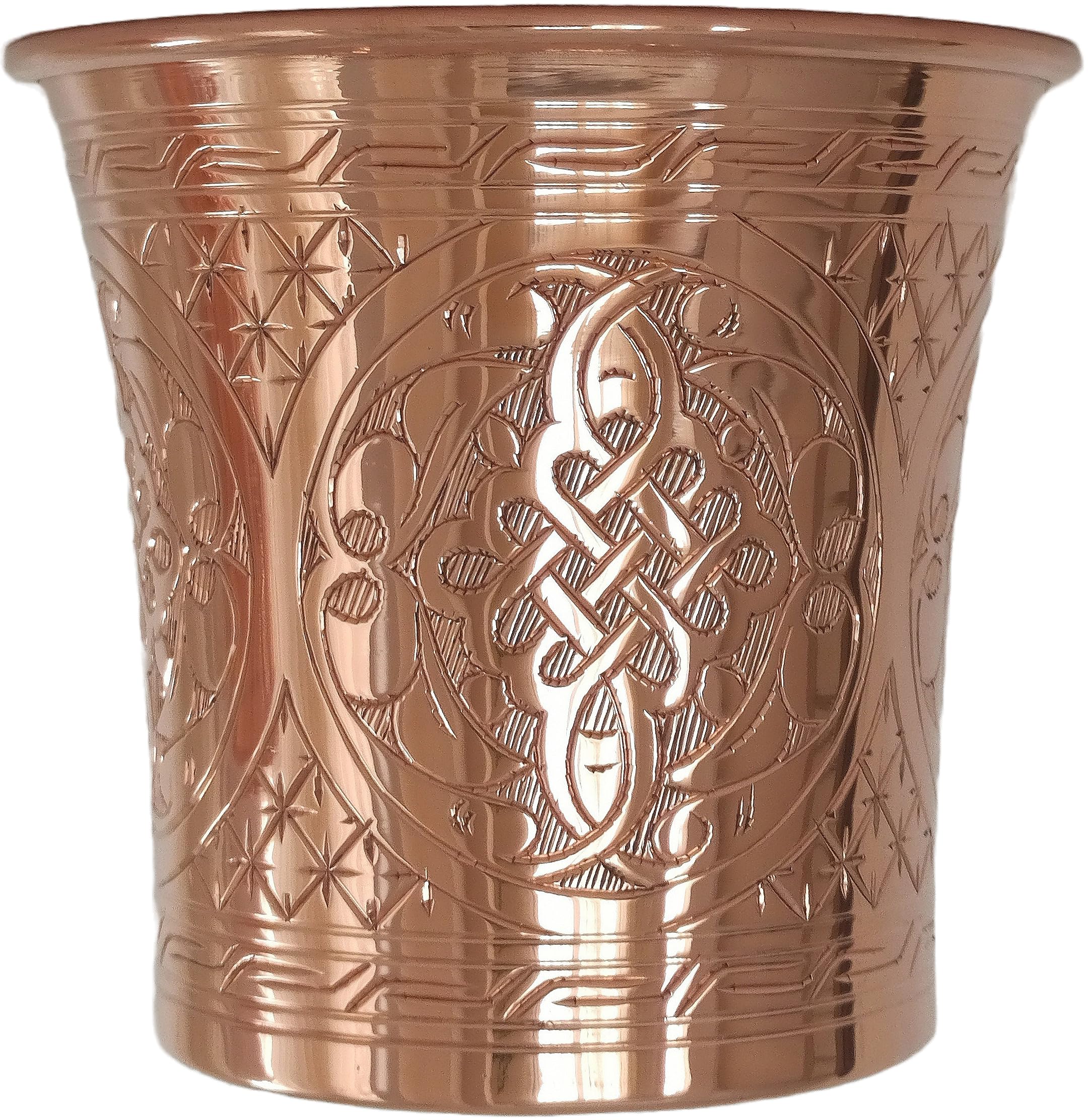 DEDE Copper - CC Series (20 oz) - Handcrafted Super Heavy Weight Drinking Cups or Serving Cold Beverages and Cocktail Mugs, Handmade Unlined Uncoated Pure Solid Copper Tumblers (Engraved)
