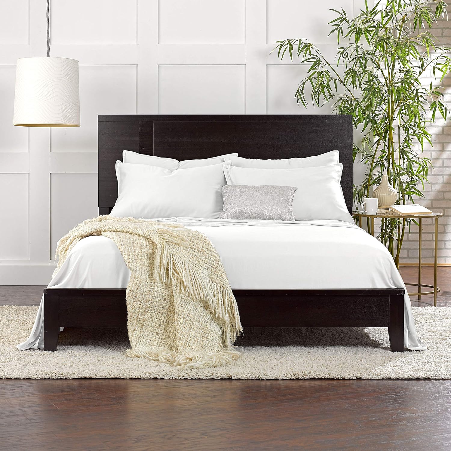 Pure Bamboo King Sheets - 100% Organic Viscose Bed Sheet Set, Soft & Cooling | White, 2-Pack