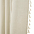 LIMON HOME Linen Blackout Curtains for Living Room 84 Inches Long Boho Black Out Curtains for Bedroom Thermal Insulated Light Blocking Drapes 2 Panels Set Noise Reduction Curtain