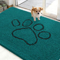 OLANLY Dog Door Mat - Absorbent Non-Slip Mud Mat for Paws | 48x30 Inches, Quick Dry Chenille, Lake Blue