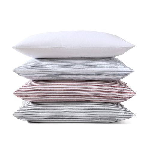 Nautica - Standard Pillowcase Set, Cotton Percale Bedding, Casual Home Decor (Beaux Stripe Blue, 2 Piece)
