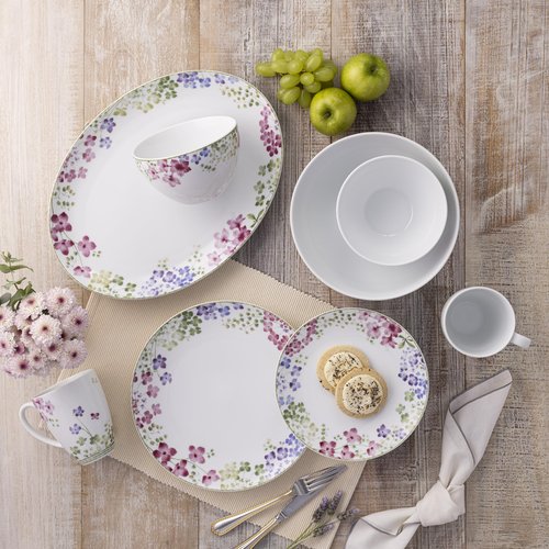 Noritake Bloomington Road Colorful Set of 4 Dinner Plates, 10-1/2"