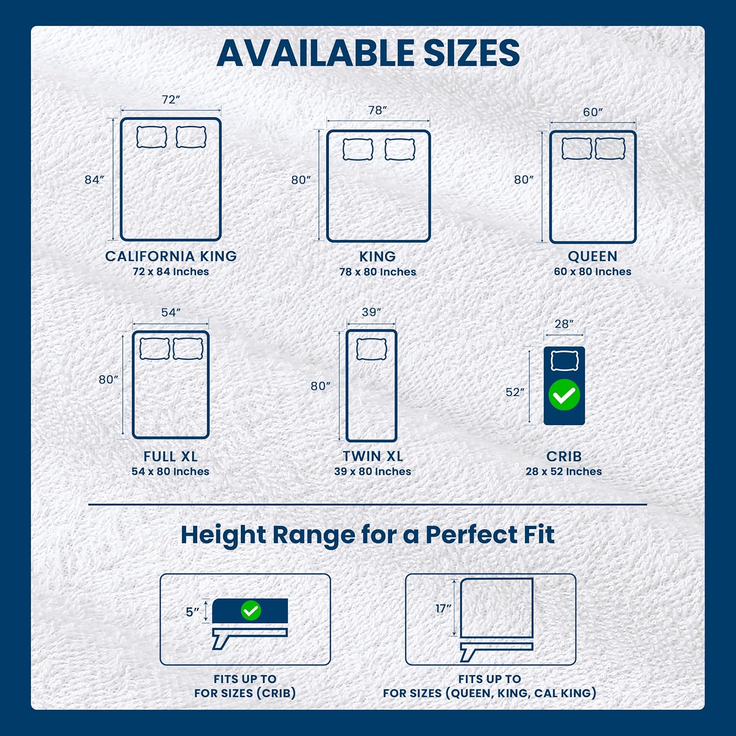 Utopia Bedding Crib Mattress Protector - Waterproof 200 GSM Terry Cover | Soft, Breathable & Deep Pocket Fit (White)