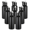 VEGOND 32 oz Insulated Water Bottle Bulk Stainless Steel Metal Water Bottles with Leak Proof Straw Lid & Spout Lid, Wide Mouth Double Walled Vacuum Travel Sports Bottle, 8 Pack