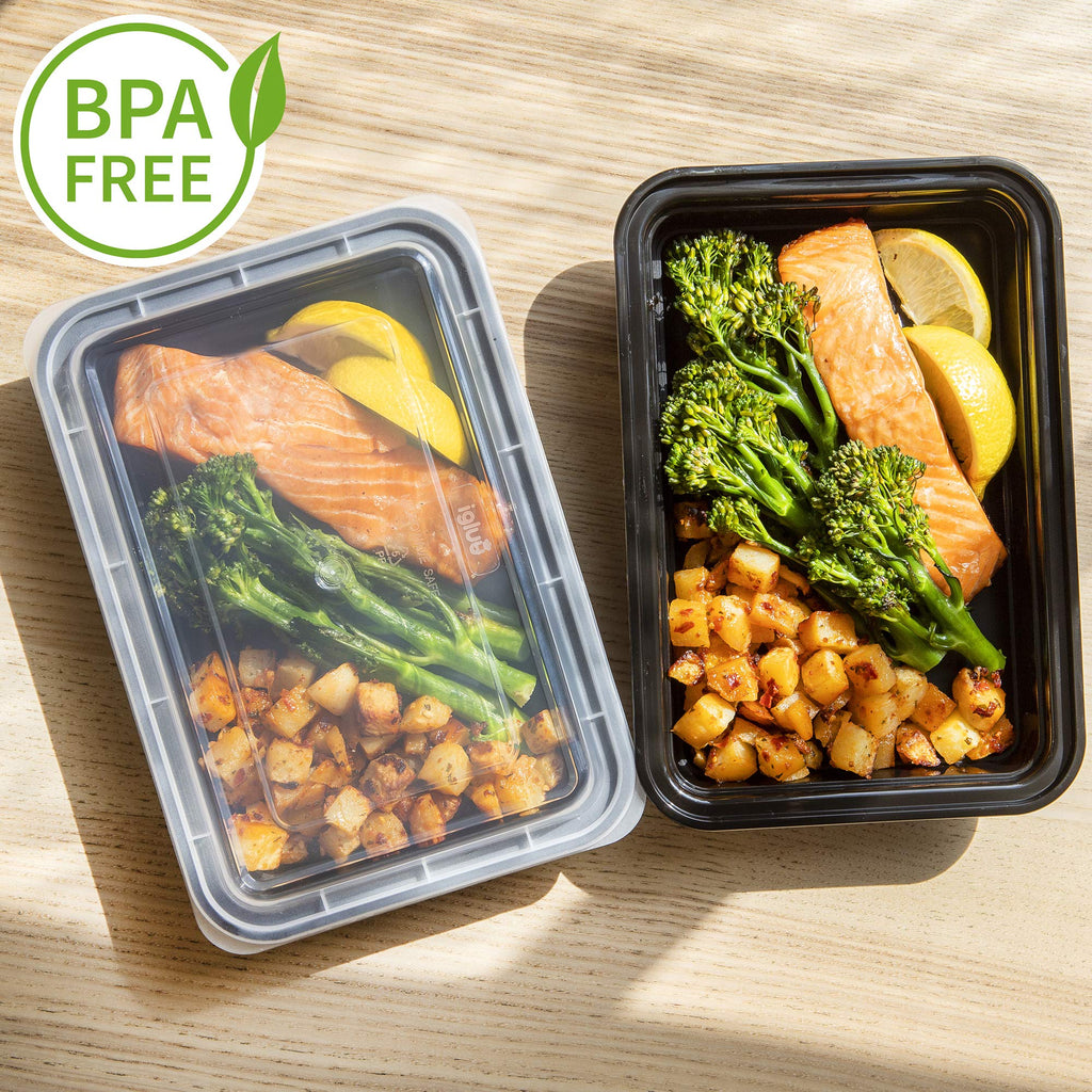 Igluu Meal Prep Containers Reusable (20 Pack) – Food Containers with Lids – Stackable, Microwave, Freezer & Dishwasher Safe – 28oz – 1 Compartment – BPA-Free