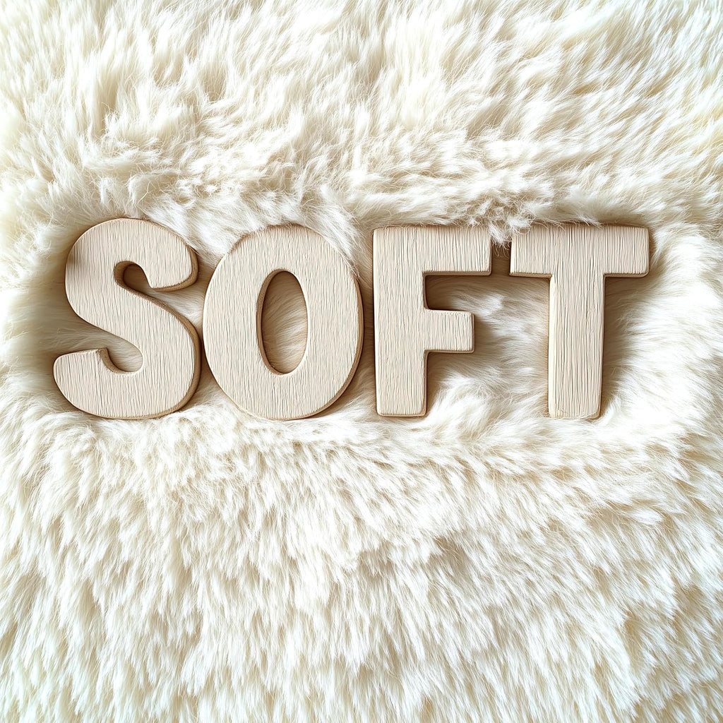 OLANLY 6x6 Area Rug - Soft, Fluffy Shaggy Carpet for Living Room & Bedroom | Machine Washable, Ivory