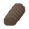 Klear Vu Gripper Omega Non-Slip Windsor Chair Cushions with Skid-Proof Seat Pad for Dining Room, Kitchen, and Office Use, 16x15 Inches, 6 Count (Pack of 1), Chestnut