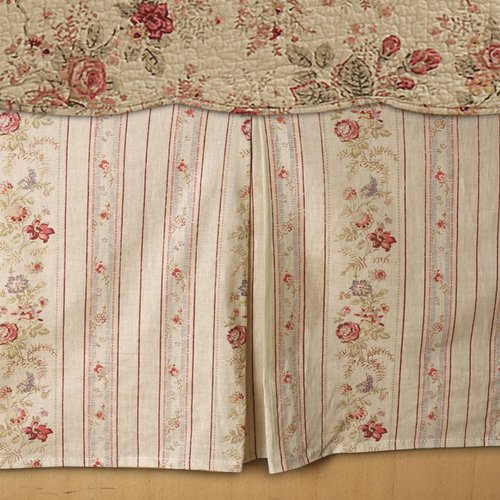Greenland Home Antique Rose Bed Skirt, King, Multi