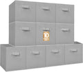 Storage Maniac 11-Inch Collapsible Storage Cubes - Durable Fabric Bins for Organization | 10-Pack Grey