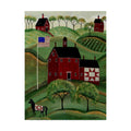 Trademark Fine Art American Red Quilt House by Cheryl Bartley, 14x19-Inch