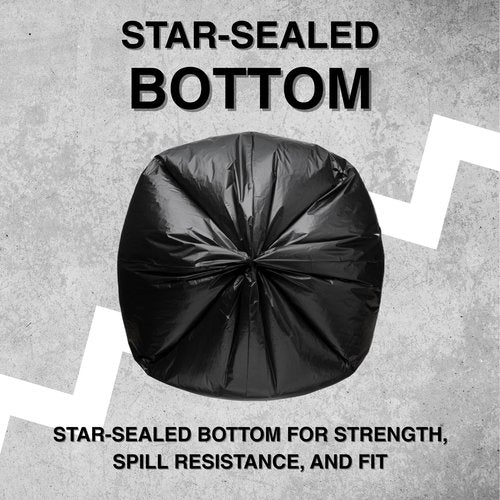 Top Knot Bags 45 Gallon Garbage Trash Bag 40X48" Black 150 Count Can Liner Bulk 40 Gallon 41 Gallon 42 Gallon 44 Gallon Made in USA