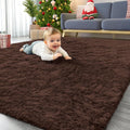 OLANLY Area Rugs - Soft Fluffy Shaggy Indoor Carpet for Living Room & Bedroom | Machine Washable 4x5.9 ft