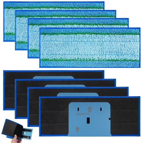 Upgraded M6 Wet Mopping Pads for iRobot Braava Jet M6 Series (6110) (6012) (6112) (6113) Ultimate Robot Mops, New Sticky Design, Detachable, Washable and Reusable M6 Mop Pads for iRobot, 8 Pack