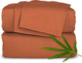 Pure Bamboo King Sheets - Luxuriously Soft & Cooling 100% Organic Viscose Bed Sheet Set | King Size, Terracotta