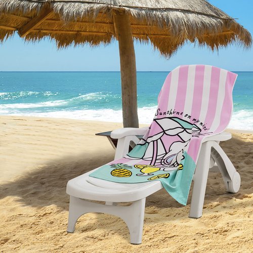 Northwest Hello Kitty Beach Towel, 30" x 60", Umbrella Drink