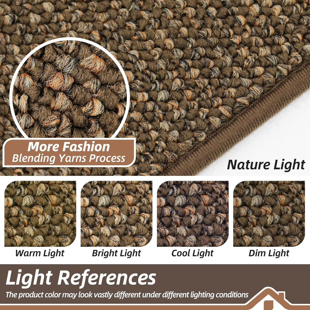 BEQHAUSE Dirt Trapper Door Mat - Non-Slip, Washable, Absorbent Entrance Mat | 36" x 60", Brown