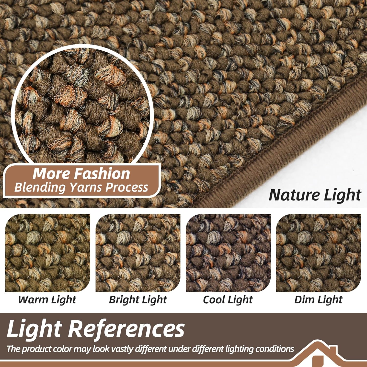 BEQHAUSE Dirt Trapper Door Mat - Non-Slip, Washable, Absorbent Entrance Mat | 36" x 60", Brown