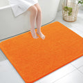 OLANLY Large Bath Rugs - Extra Soft Chenille, Quick Dry & Machine Washable | 40x32, Orange