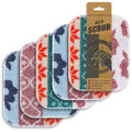 Amarelle GEN II Dish Washing Scrubbers (5-Pack), Made in Green Kitchen Scrubbers for Dishes, Non Scratch Pot & Pan Scrubber, Dual-Sided Heavy-Duty Scouring Pads, Reusable (Nordic Folk)