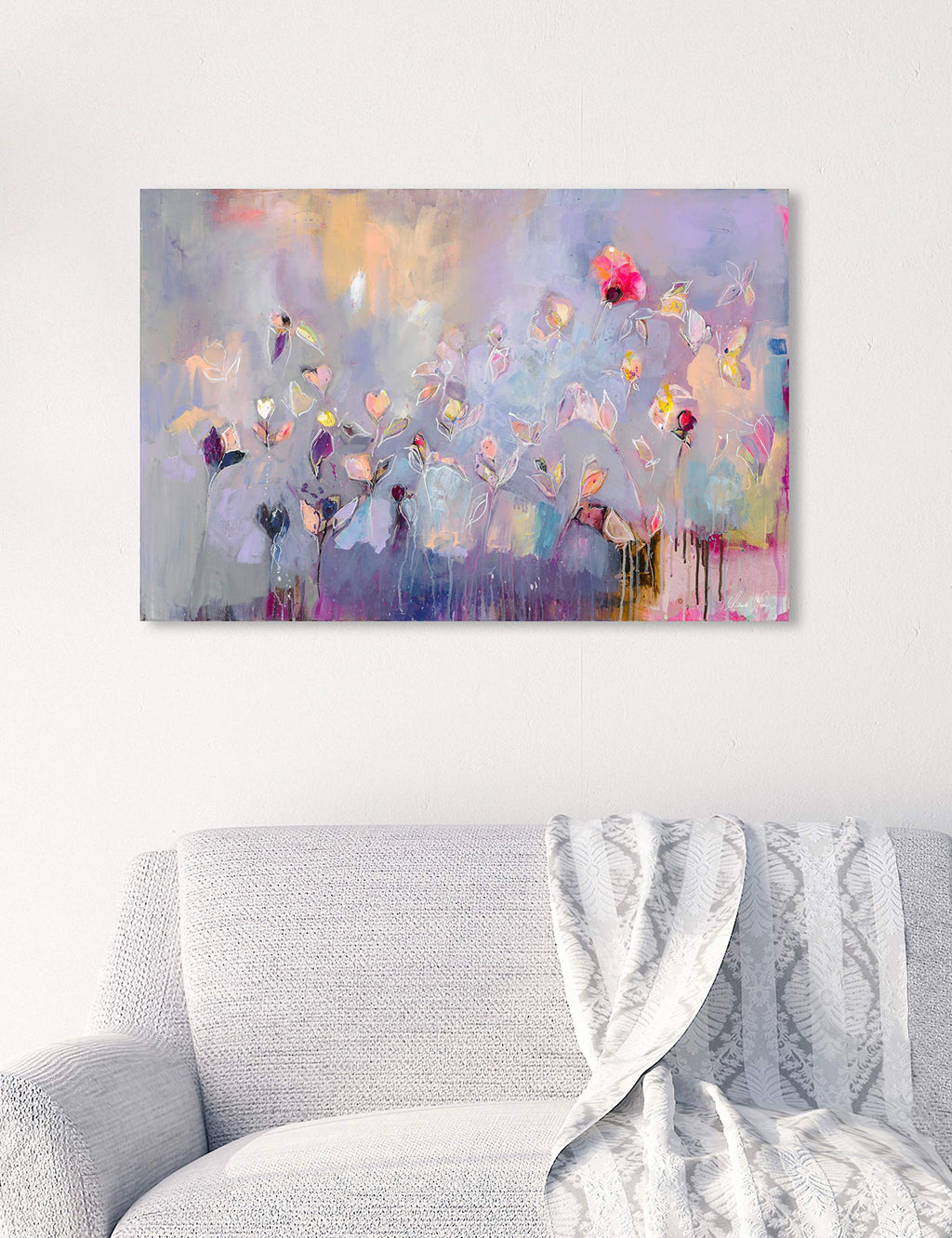 The Oliver Gal Artist Co. Abstract Wall Art Canvas Prints '18366 Michaela Nessim - Infinitely Divine' Home Décor, 24" x 16", Purple, Pink