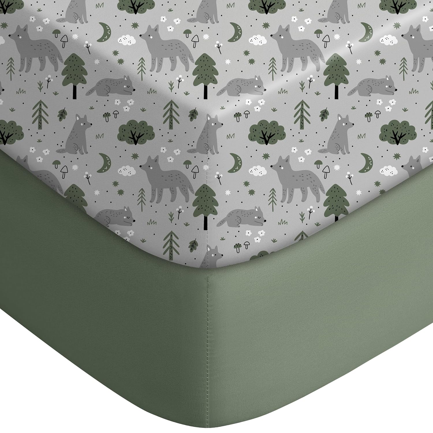 Yoofoss Fitted Baby Crib Sheets - Super Soft Microfiber 2-Pack for Standard Crib & Toddler Mattress | 28x52x8in (Fox)