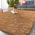 OLANLY Large Area Rug - Soft Fluffy Shaggy Carpet for Living Room & Bedroom | 9x12, Khaki