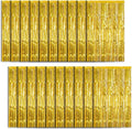 Gold Metallic Tinsel Foil Fringe Curtains by [Brand Name] - 20 Pack Photo Booth Backdrop for Parties & Celebrations