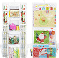 Simple Houseware | Double-Sided Gift Wrap Organizer - White Storage Pockets (Set of 1)