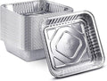 Heavy Duty Aluminum Foil Cake Pans by [Brand Name] - 50 Pack | 8” x 8” Disposable Baking Tins for Roasting & Cooking