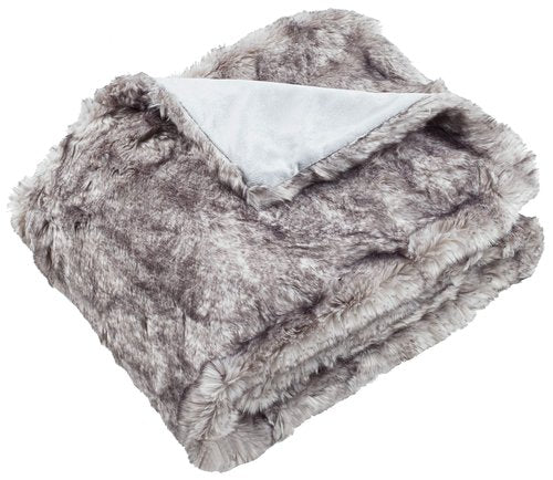 SAFAVIEH Home Collection Faux Chinchilla Throw, Grey