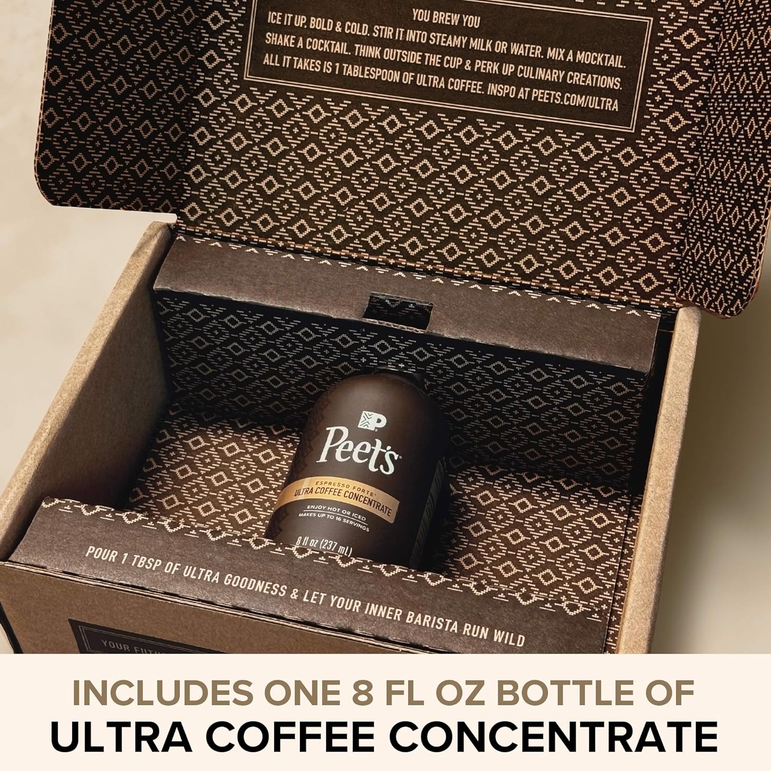 Peet's Coffee Ultra Coffee Concentrate - Instant Hot, Cold Brew or Iced Coffee, 100% Arabica, 8 Fl Oz