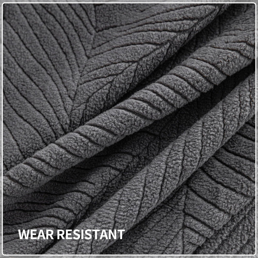 QIANMEW Couch Covers for Sectional Sofa, Washable Stretch Soft Sofa Cushion Covers L Shape Sofa Slipcovers Anti Slip Furniture Decor Protector for Pets (2 Seaters Covers,Dark Gray)