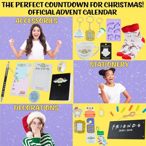 Get Trend Friends TV Show Advent Calendar 2025 for Women, Men, Christmas Countdown Calendar with 24 Days of Surprises, Funny Gifts for Adults