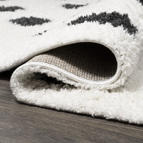 JONATHAN Y Pere Charcoal Dot Shag White/Gray Runner Rug, 2x8, Modern, Bohemian, Contemporary, Easy-Cleaning for Living Room, Bedroom, Kitchen, Pet Friendly, Non-Shedding (MOH411A-28)