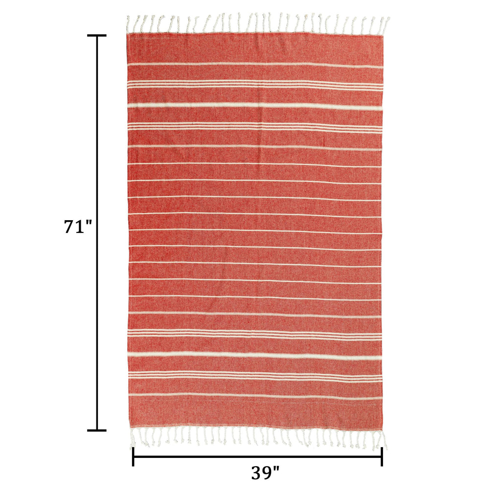 Topjini 1 Pack Turkish Beach Towel, Oversized 39"x71"Quick Dry Sand Free Cotton Striped Bulk Towel Vacation Essentials Pool Rravel Cruise Towels,Aqua