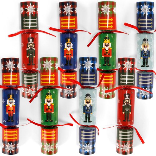 JOYIN 8 Pack Christmas Party Favor Non-Snap Nutcrackers Design Party Table Favors with Holiday Party Favor Supplies for Kids and Adults, Christmas Parties, Dinners and Holidays