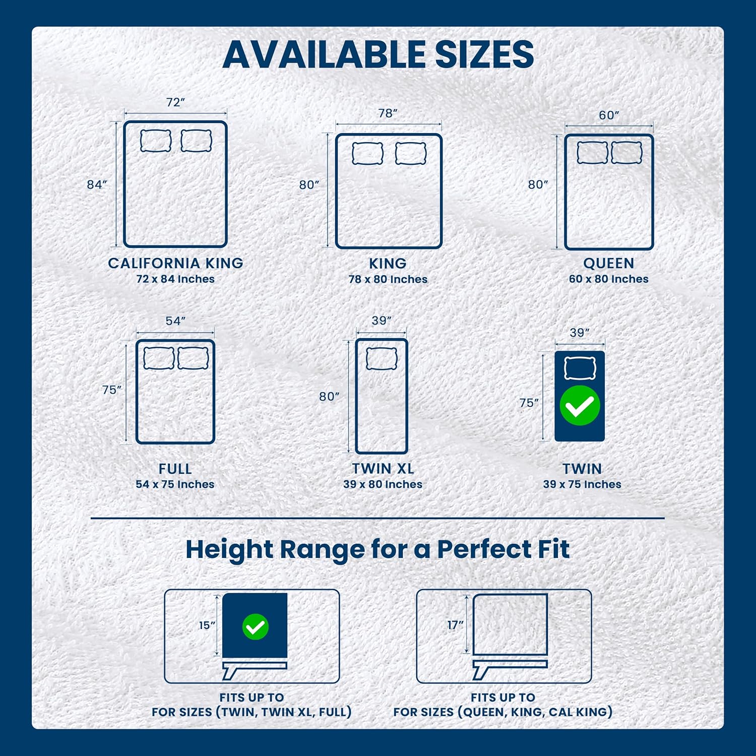 Twin Size Mattress Protector Waterproof 14 Pack, Premium 200 GSM Terry Mattress Cover, Soft & Breathable Bed Cover, Fitted Sheet Style Stretchable Deep Pockets 15" by Utopia Bedding (White)
