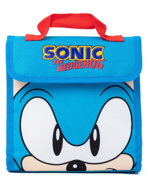 Sonic The Hedgehog Boys Backpack Set | Kids 4 Piece Blue Rucksack Set with School Bag, Pencil Case, Lunch Bag & Water Bottle | Sonic Gamer Complete Matching Bundle | Back to School Gifts for Children,