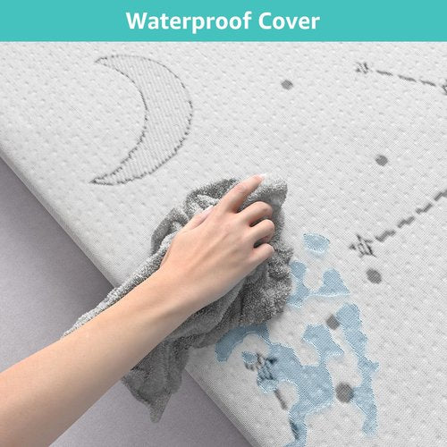 YENING Trifold Pack and Play Mattress Pad Foldable 38x26 Waterproof Baby Mattress for Pack N Play Matress Topper Breathable 1" Thick