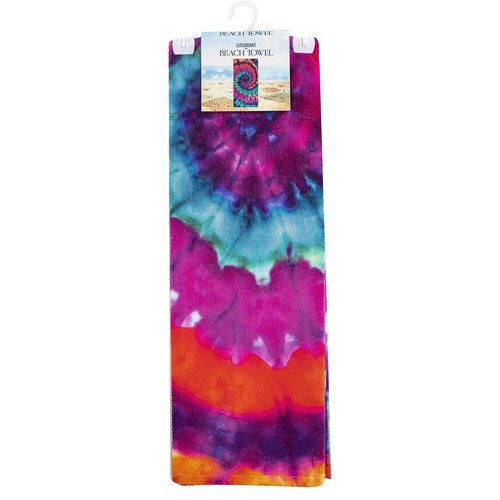 NORTHWEST Classics Beach Towel, 30" x 60", Psychedelic Tie Dye Design