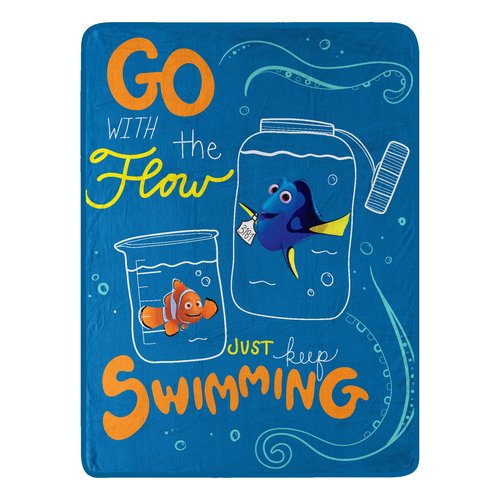 Northwest Finding Nemo Micro Raschel Throw Blanket, 46" x 60", with The Flow