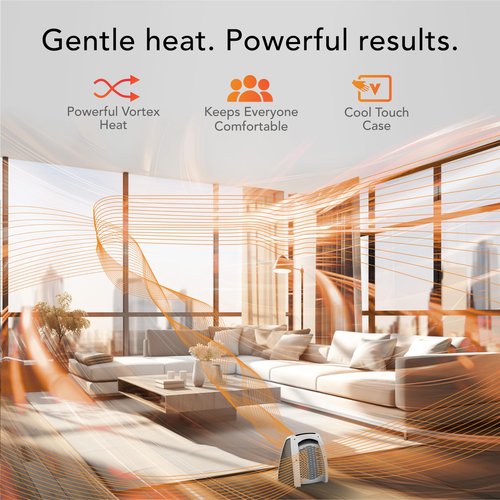 Vornado AVH10 (2025) Space Heater for Home, Fan Only Option, Digital Display with Adjustable Thermostat, Advanced Safety Features, Auto Climate Control, Whole Room Electric Heater for Indoors, White