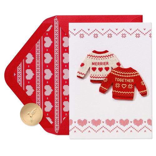 Papyrus Romantic Holiday Card for Significant Other, Perfect for Couples & Anniversary (Warm and Fuzzy Feels)