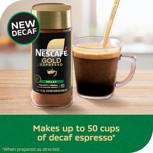 NESCAFÉ Gold Decaf Espresso Instant Coffee - Rich Flavor, 3.17 oz | Pack of 2